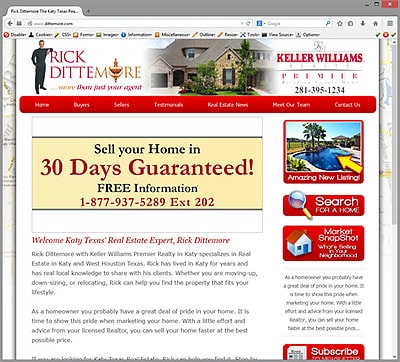 Rick Dittemore Real Estate Web Site Design