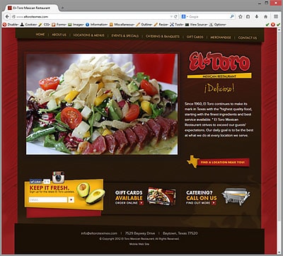 El Toro Tex Mex by WebWize